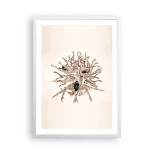 Affisch i vit ram - Blommar i dansen - 50x70 cm