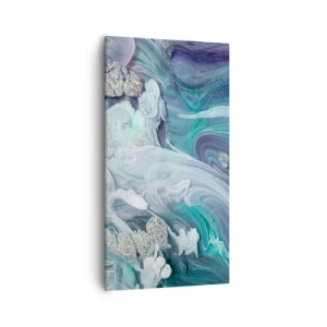Canvastavla - Bild på duk - Blåhetens strömmar - 55x100 cm