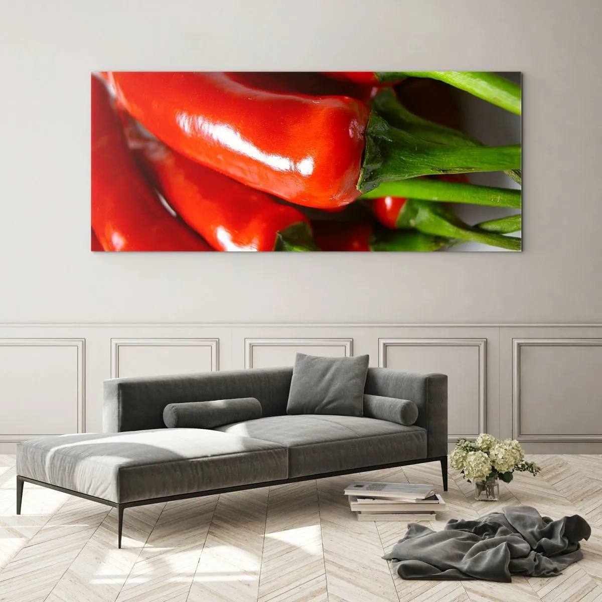 Glastavla - Bild på glas - Saftiga, glänsande, släta - 100x40 cm