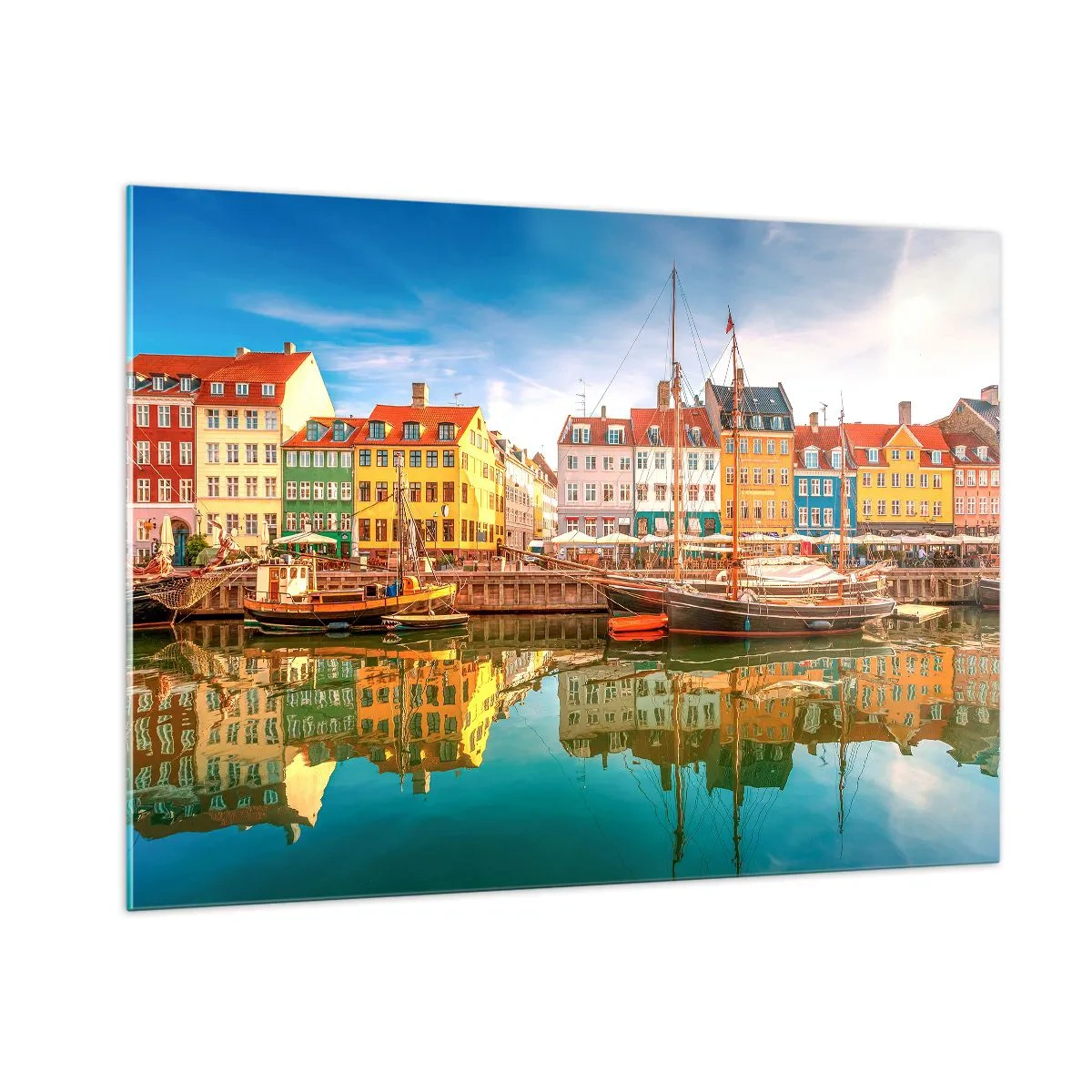 Glastavla - Bild på glas - Vid spegelklart vatten - 100x70 cm