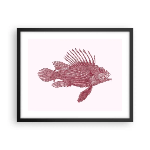 Affisch i svart ram - En invånare i exotiska vatten - 50x40 cm