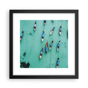 Affisch i svart ram - Under en glad väntan - 30x30 cm