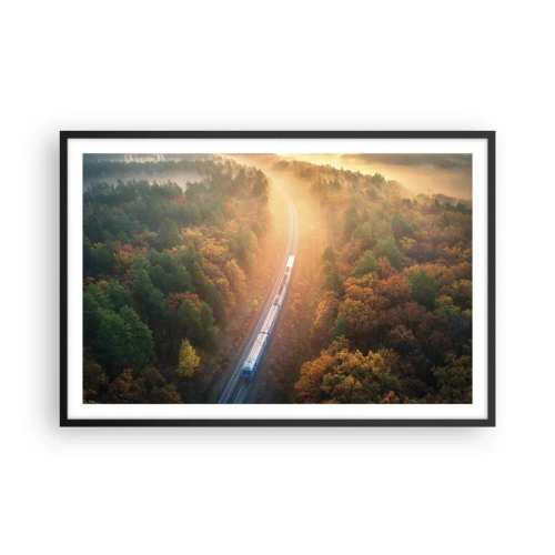 Affisch i svart ram - Höstresa - 91x61 cm