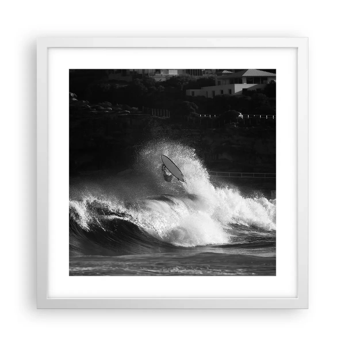 Affisch i vit ram - Utmaning accepterad! - 40x40 cm