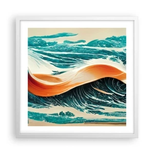 Affisch i vit ram - Surfarens dröm - 50x50 cm