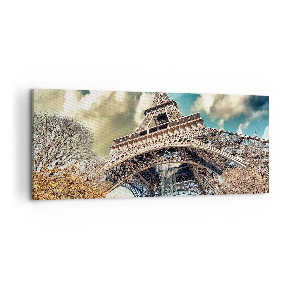 Canvastavla - Bild på duk - Och på hösten i Paris... - 120x50 cm