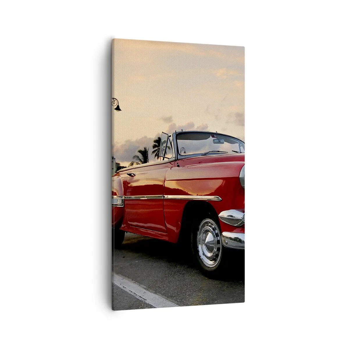 Canvastavla - Bild på duk - Tropikens röda glöd - 55x100 cm