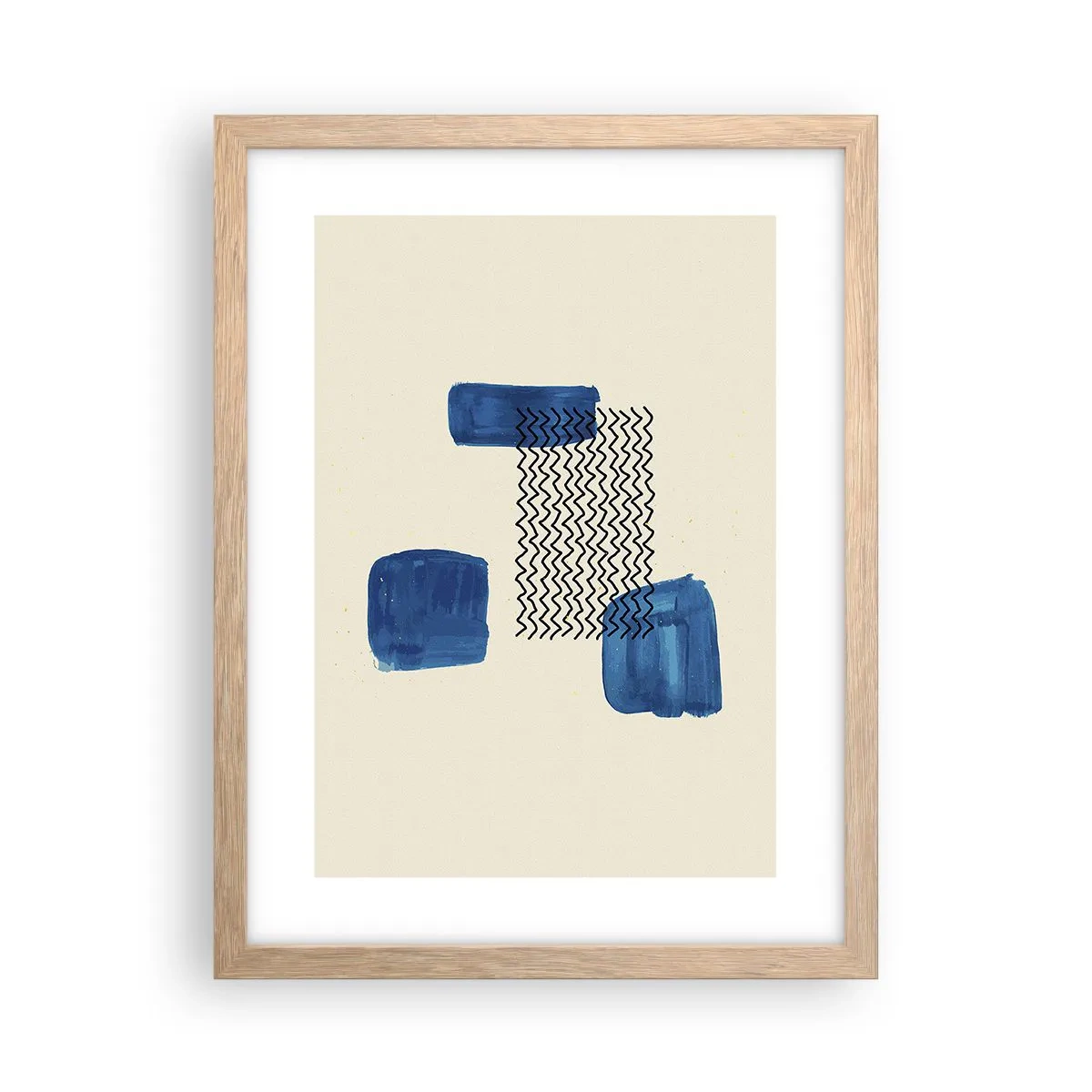 Affisch i ram av ljusek - Abstrakt kvartett - 30x40 cm