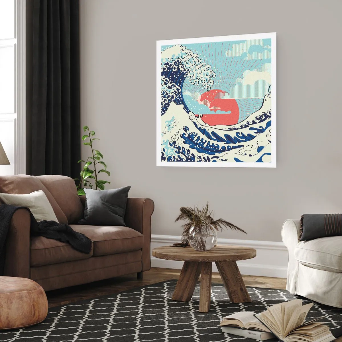 Affisch - Ur japanska inspirationer - 60x60 cm