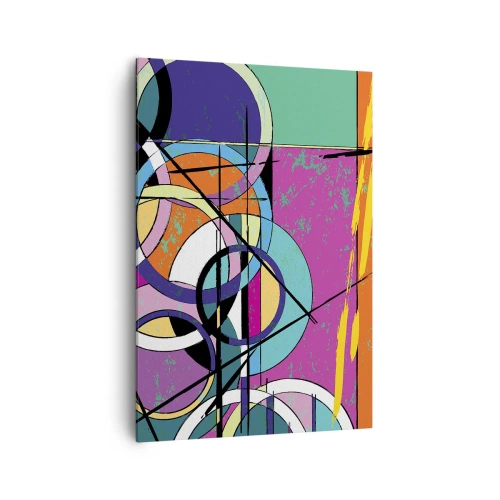 Canvastavla - Bild på duk - Hjul efter hjul - 70x100 cm