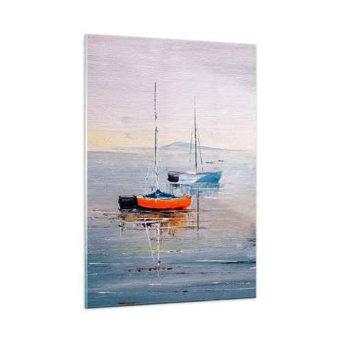 Glastavla - Bild på glas - En välförtjänt vila - 50x70 cm