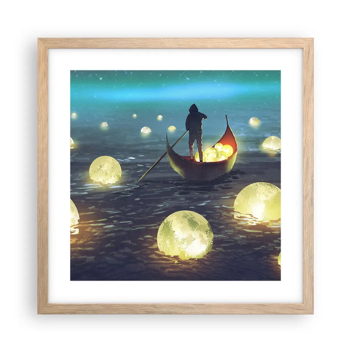 Affisch i ram av ljusek - Saker som filosoferna inte drömt om - 40x40 cm