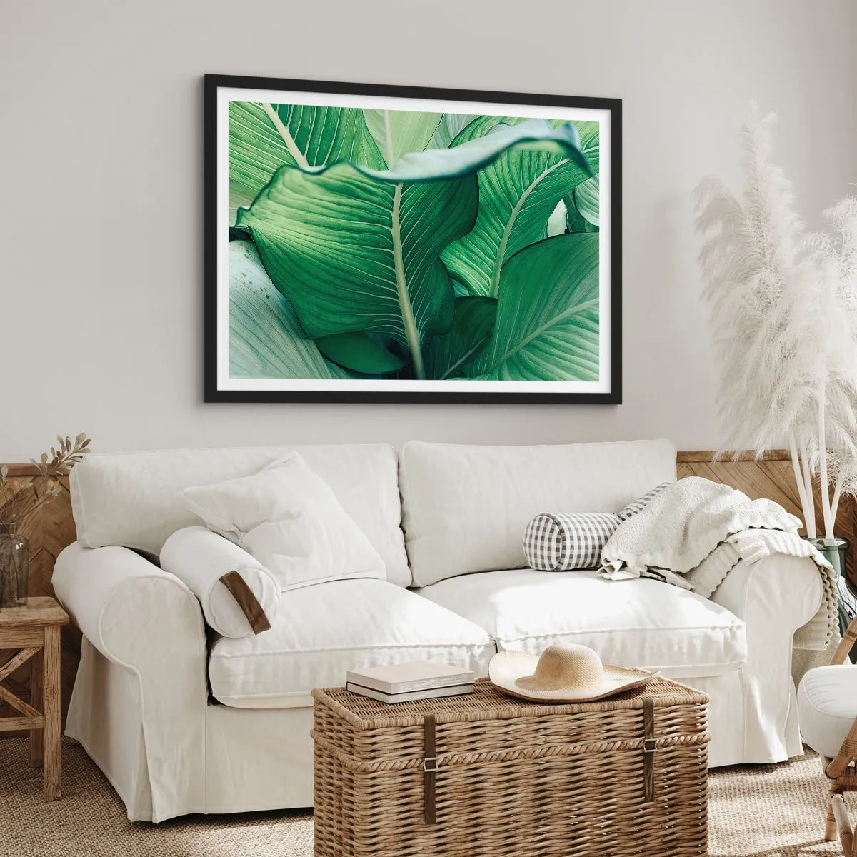 Affisch i svart ram - Livet intensivt grönt - 70x50 cm