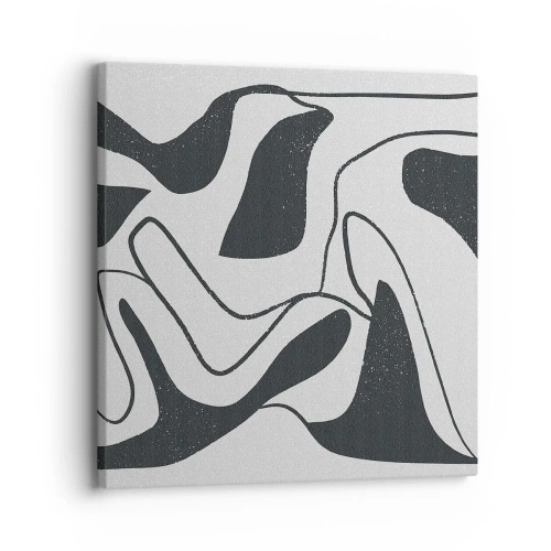 Canvastavla - Bild på duk - Abstrakt lek i en labyrint - 30x30 cm