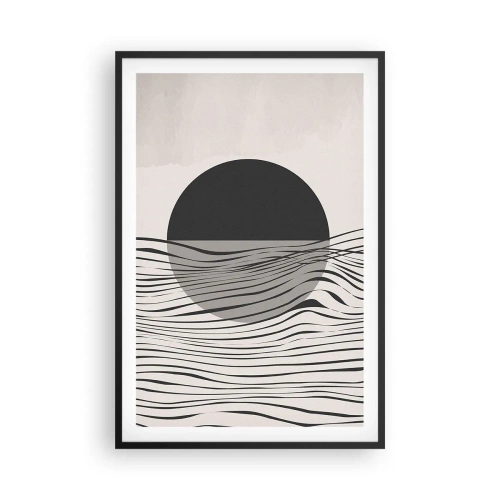 Affisch i svart ram - Halvdan komposition - 61x91 cm