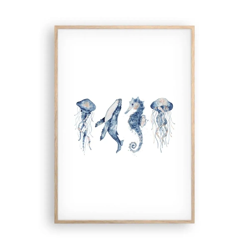 Affisch i ram av ljusek - Havets under - 70x100 cm