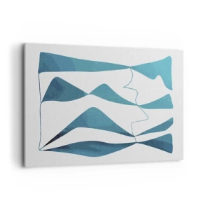 Canvastavla - Bild på duk - Abstraktion: en turkos förening - 120x80 cm
