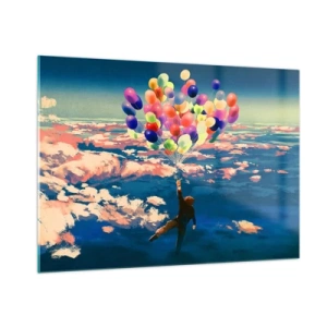 Glastavla - Bild på glas - Uppfylld barndomsdröm - 100x70 cm