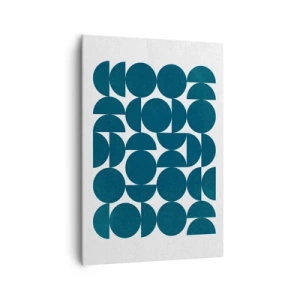 Canvastavla - Bild på duk - Cirklar och halvcirklar - 70x100 cm