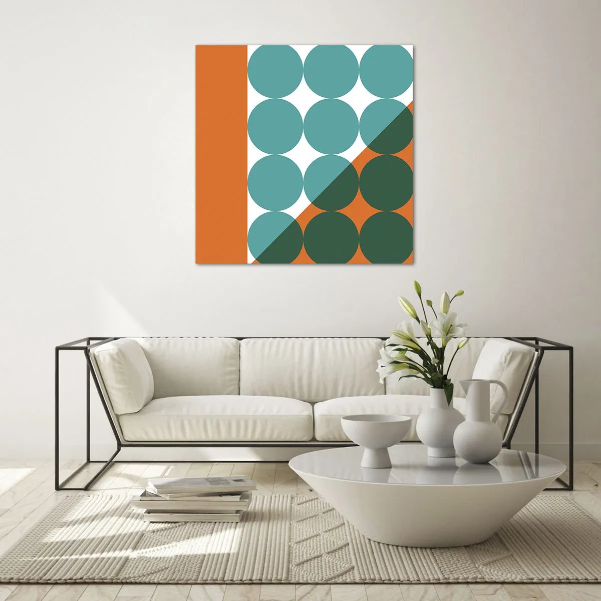 Glastavla - Bild på glas - Uppåt och på diagonalen - 40x40 cm