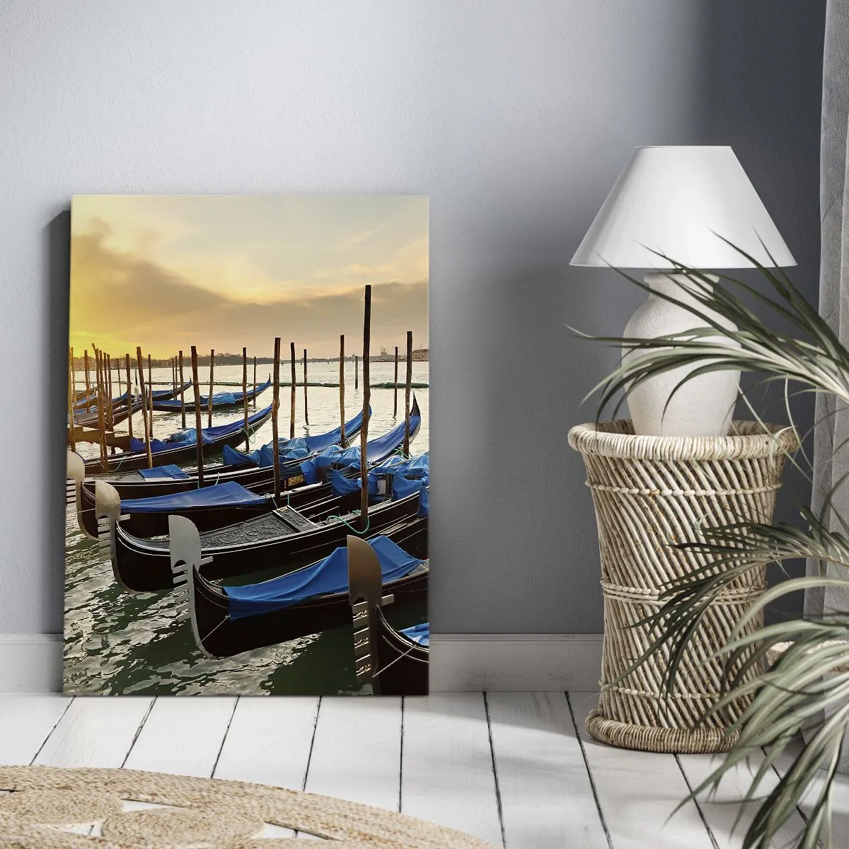 Canvastavla - Bild på duk - Innan bullret kommer hit - 65x120 cm