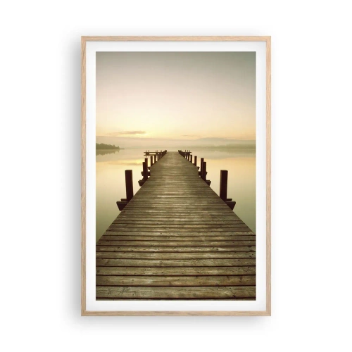 Affisch i ram av ljusek - Förgryning, gryning, ljus - 61x91 cm