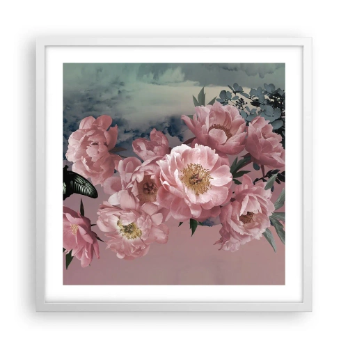 Affisch i vit ram - Romantikens höjdpunkt - 50x50 cm