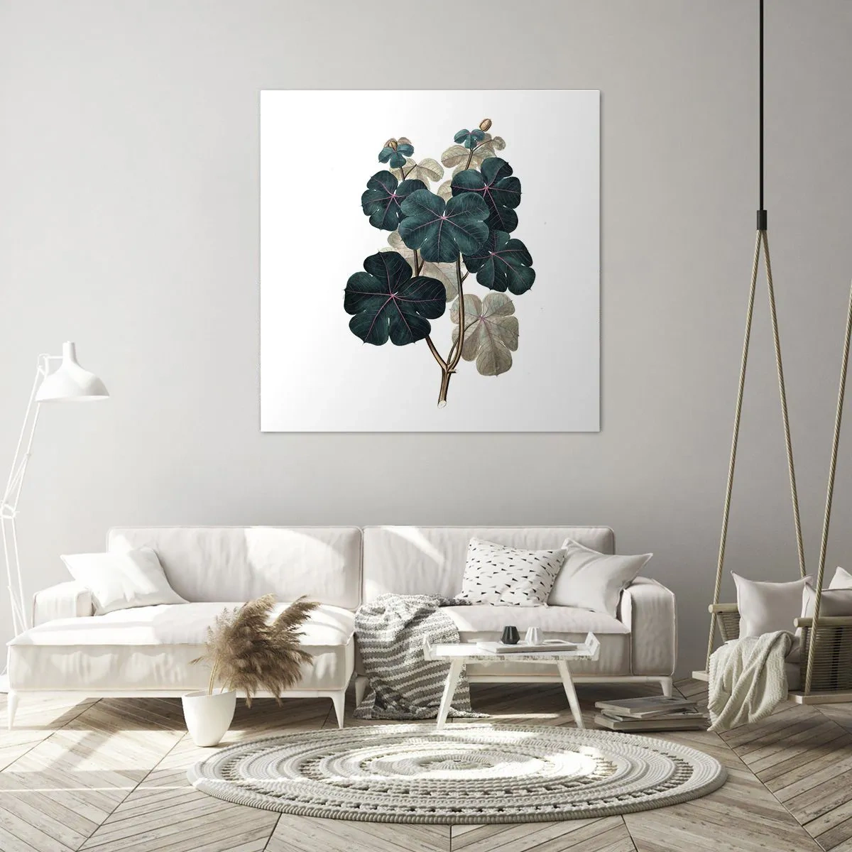 Canvastavla - Bild på duk - Från ett gammalt herbarium - 60x60 cm