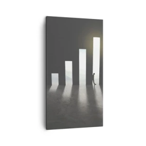 Canvastavla - Bild på duk - Framgång - ett intryck - 45x80 cm