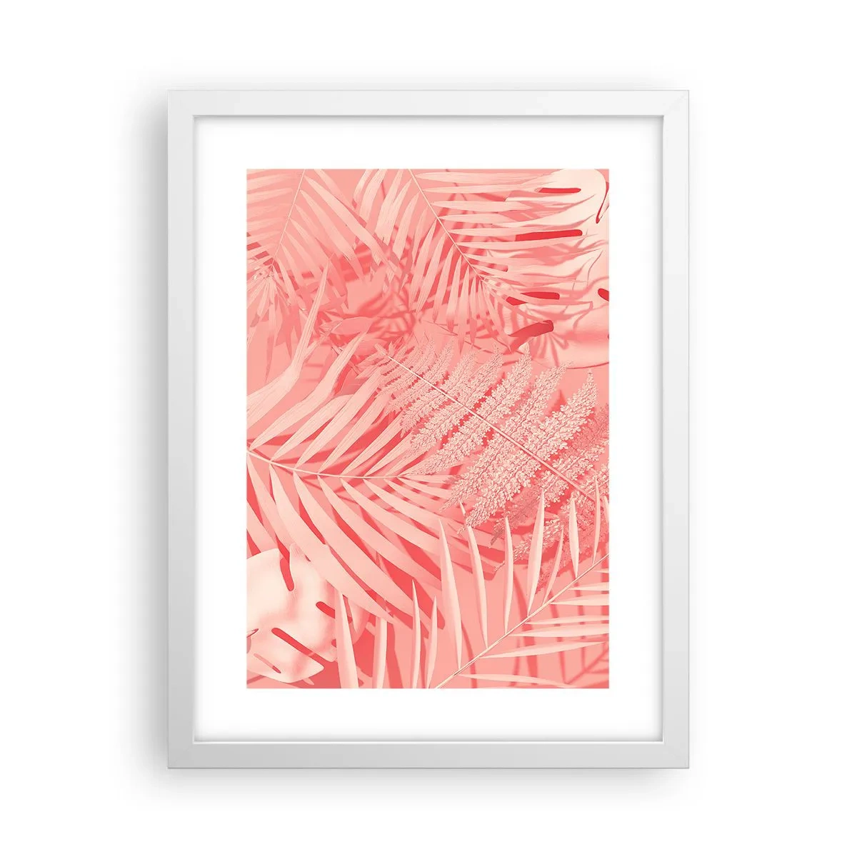Affisch i vit ram - Rosa koncept - 30x40 cm