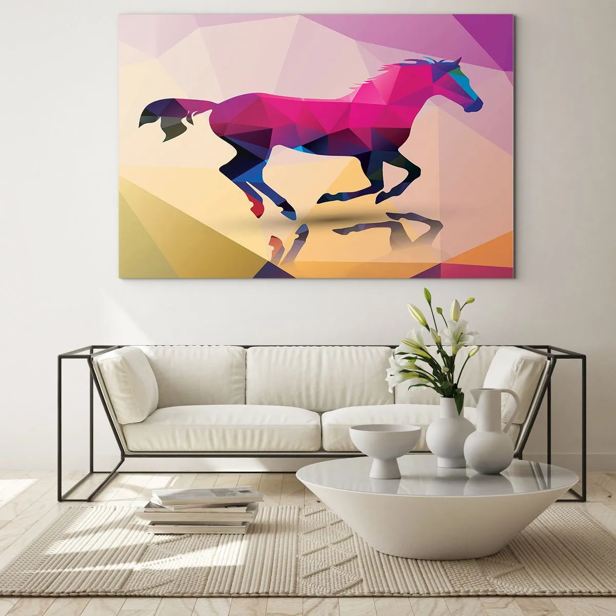 Glastavla - Bild på glas - Kubismen lever - 100x70 cm