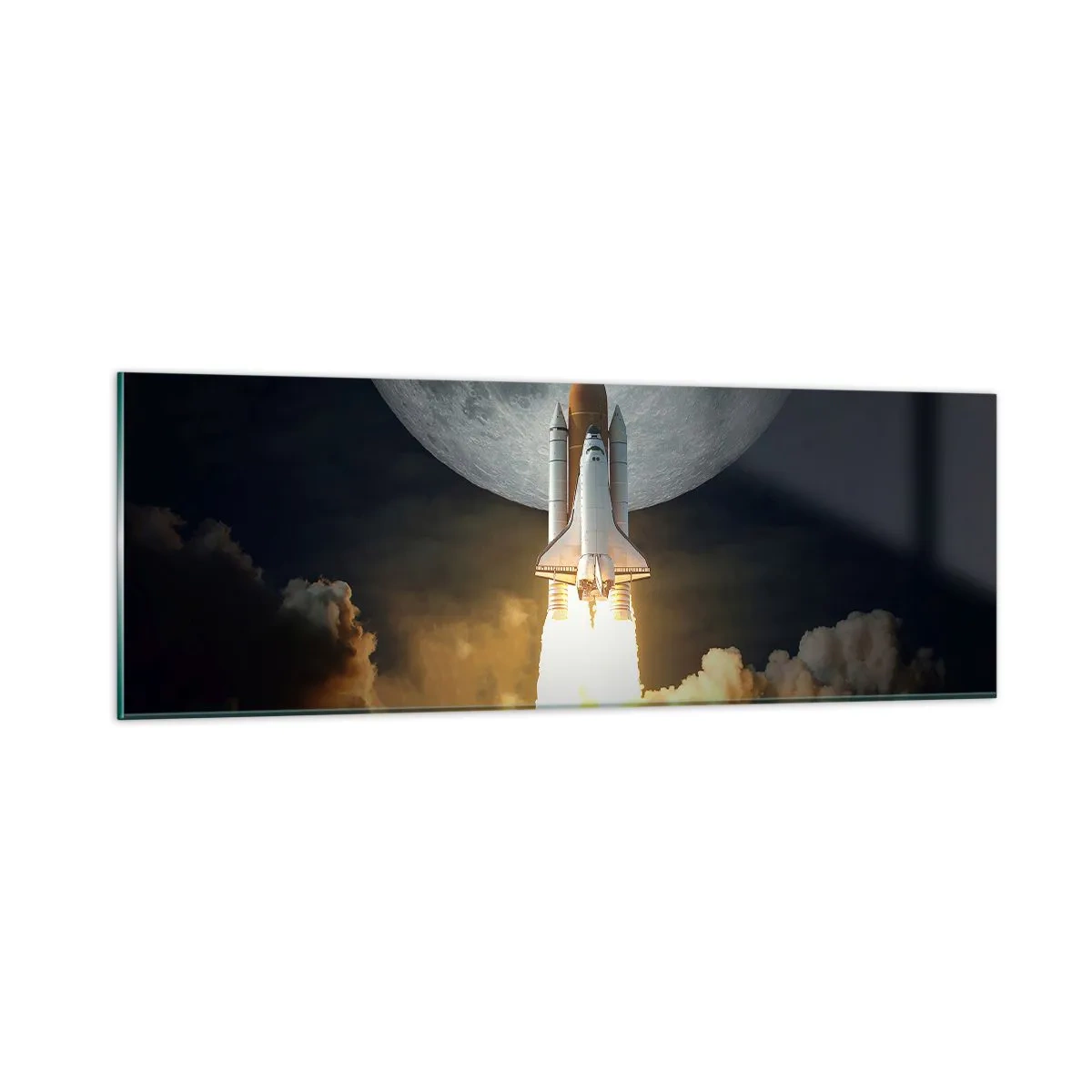 Glastavla - Bild på glas - Början på ett utomjordiskt äventyr - 90x30 cm