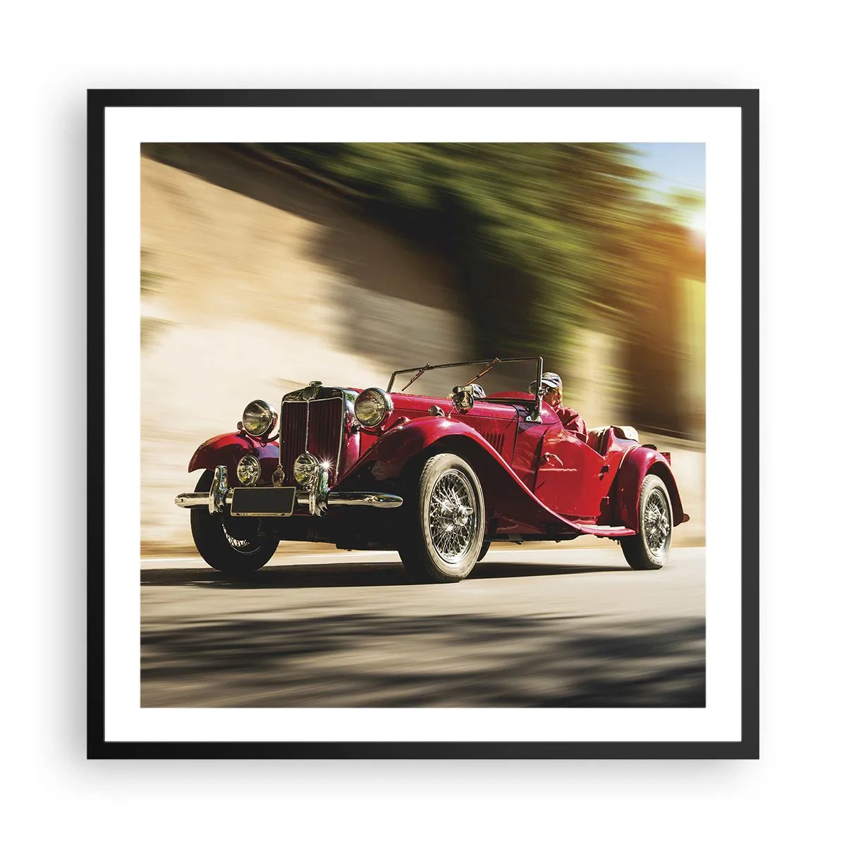 Affisch i svart ram - Vackrare än Nike från Samothrakis - 60x60 cm