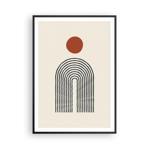 Affisch i svart ram - Formernas och färgernas magnetism - 70x100 cm