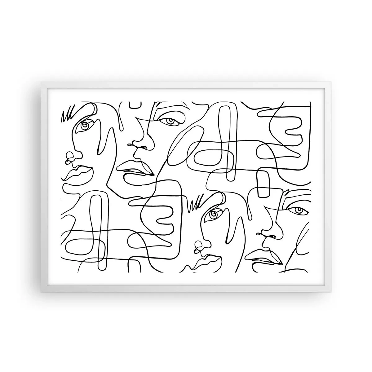 Affisch i vit ram - I trassliga känslor - 70x50 cm