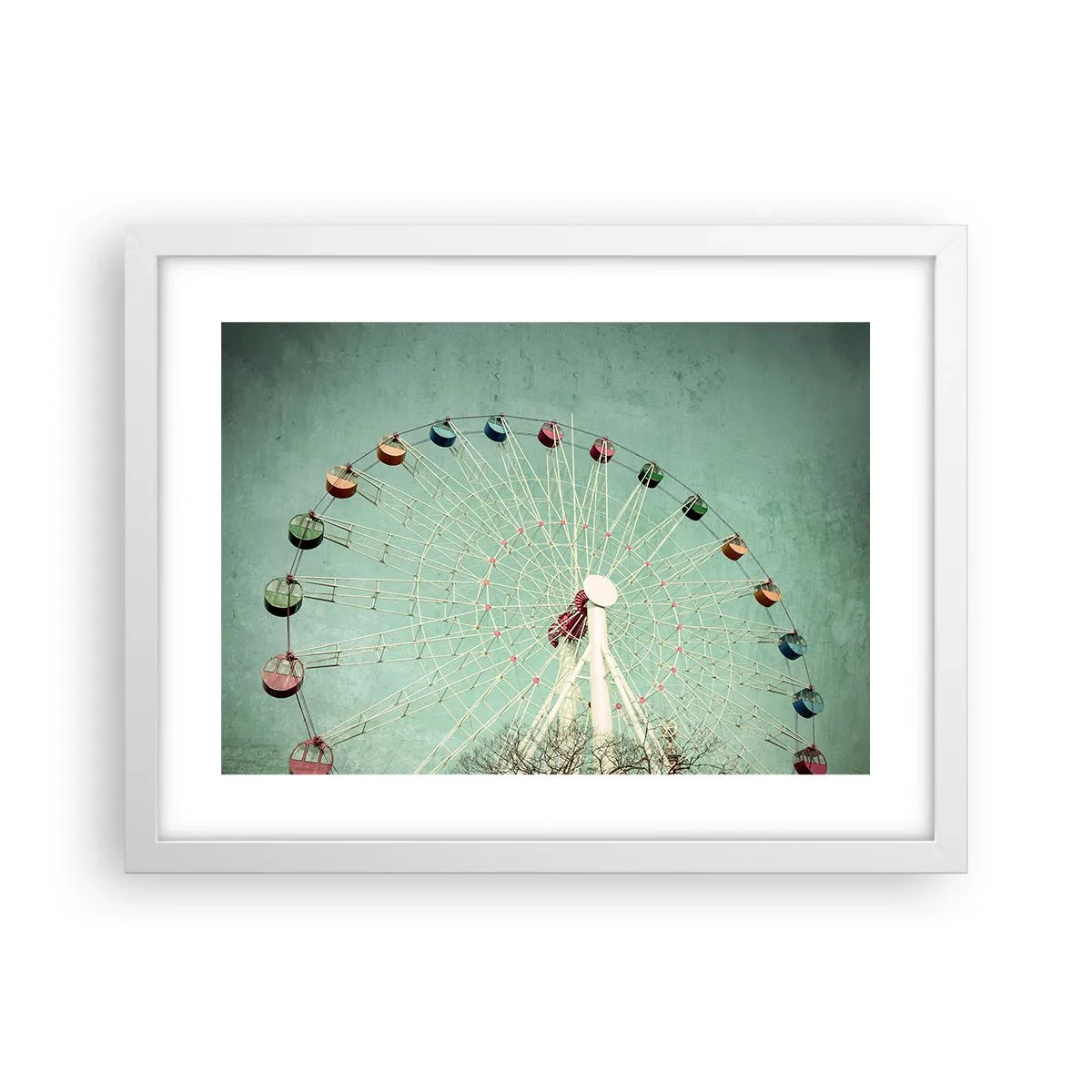 Affisch i vit ram - Välkommen att ha kul - 40x30 cm