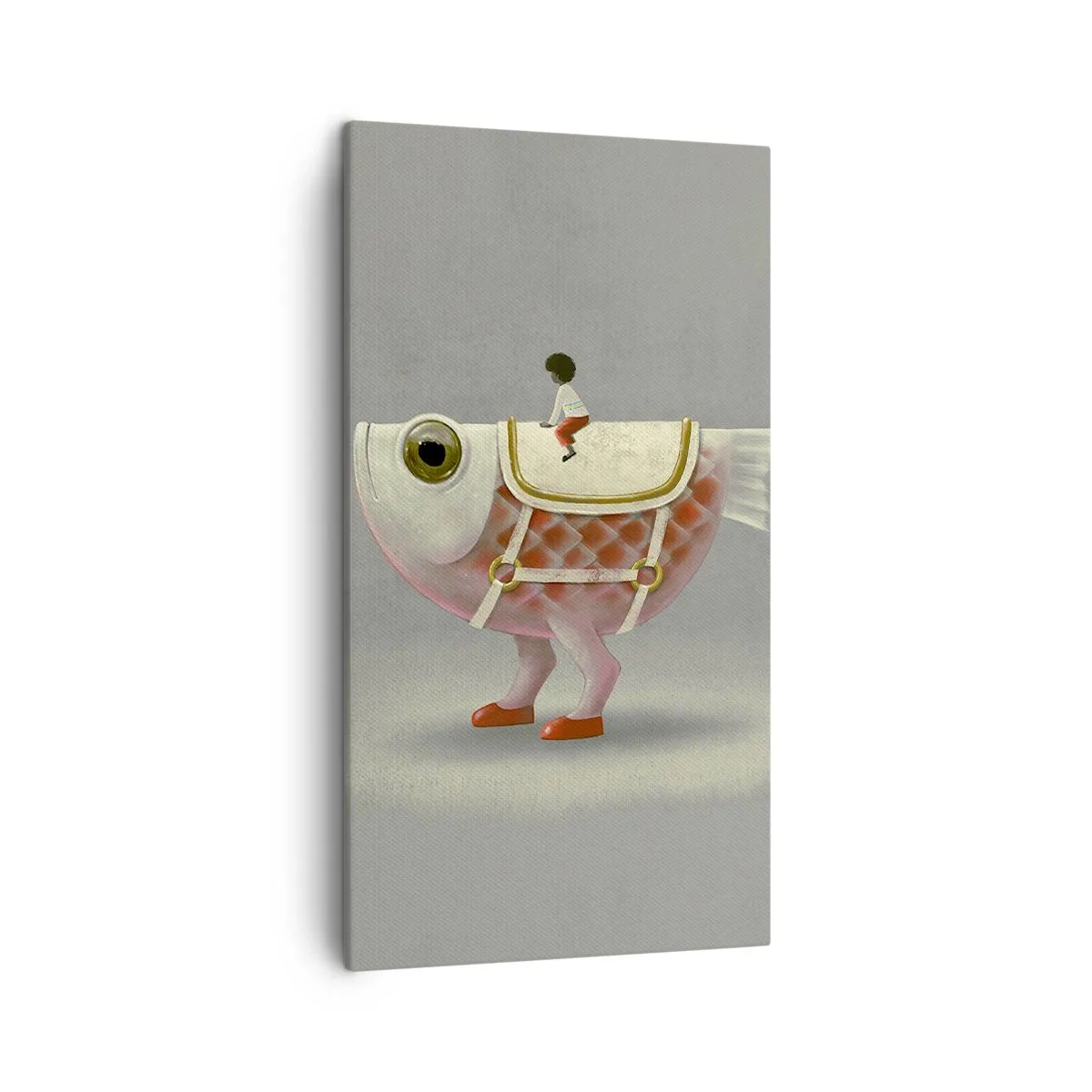 Canvastavla - Bild på duk - Fiskryttare - 45x80 cm