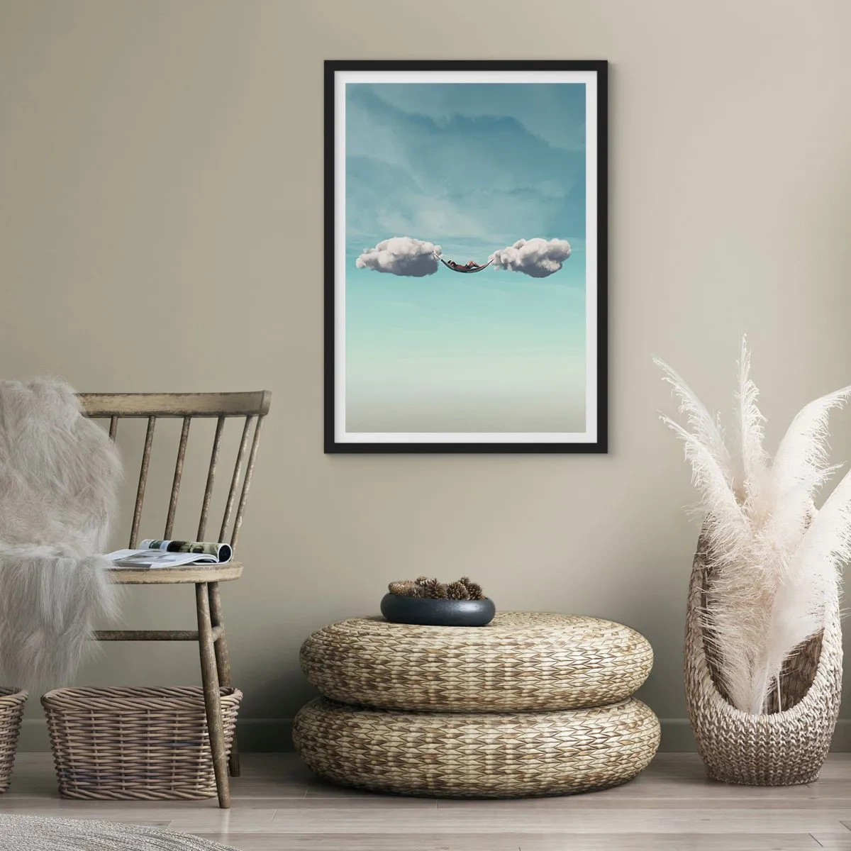 Affisch i svart ram - Stundens salighet - 30x40 cm