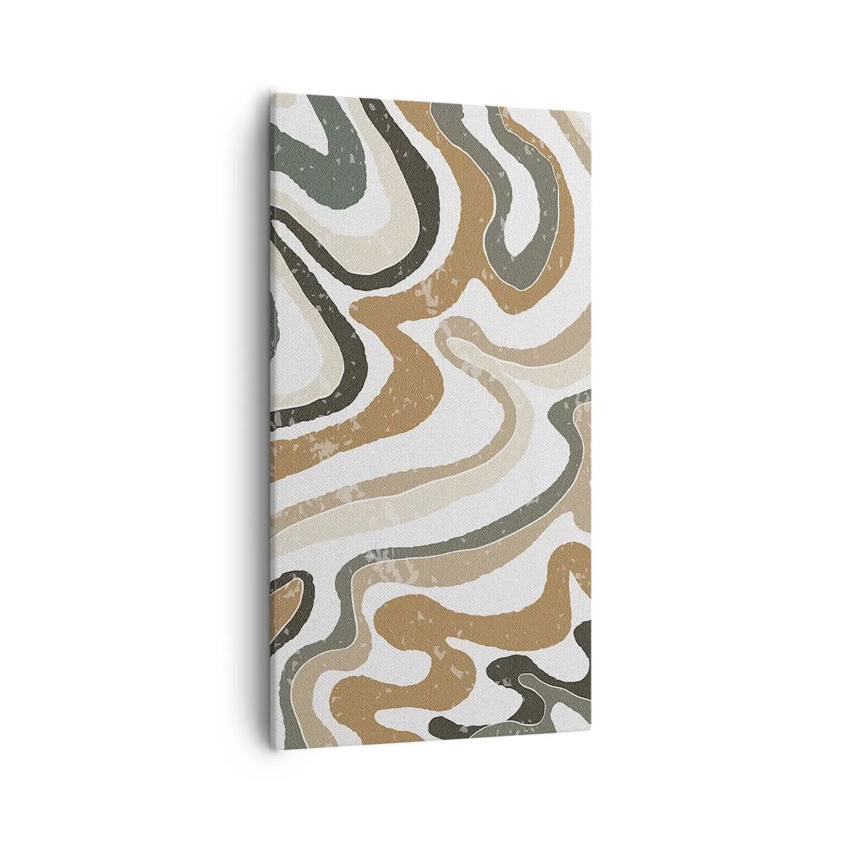 Canvastavla - Bild på duk - Meandrar av jordnära färger - 55x100 cm