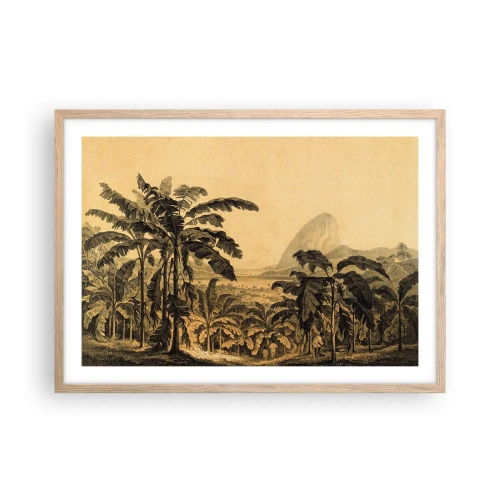 Affisch i ram av ljusek - I kolonial stämning - 70x50 cm