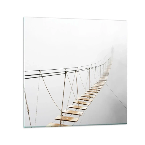 Glastavla - Bild på glas - Vart leder den dig? - 60x60 cm