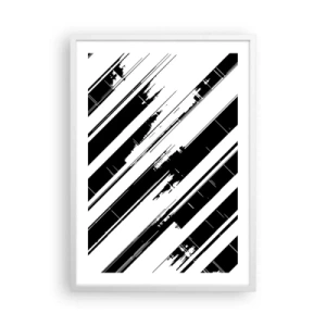 Affisch i vit ram - Intensiv och dynamisk komposition - 50x70 cm