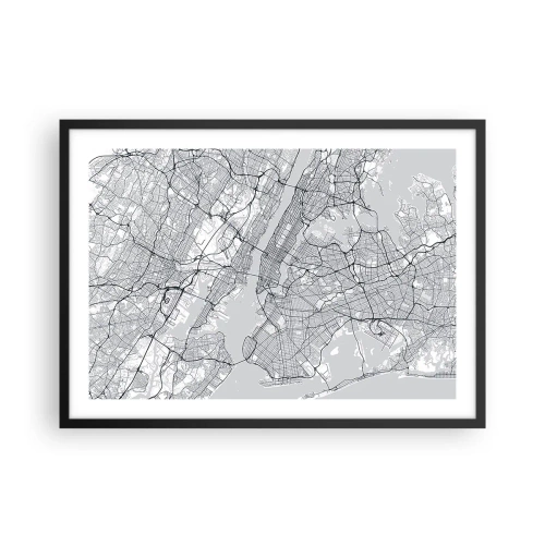 Affisch i svart ram - Metropolens anatomi - 70x50 cm
