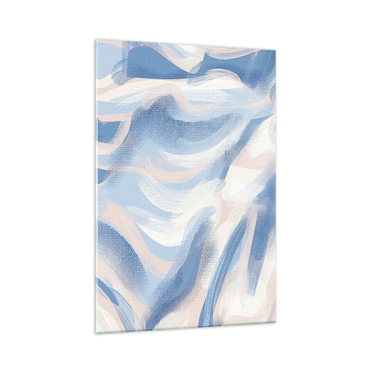 Glastavla - Bild på glas - Blå krusningar - 70x100 cm