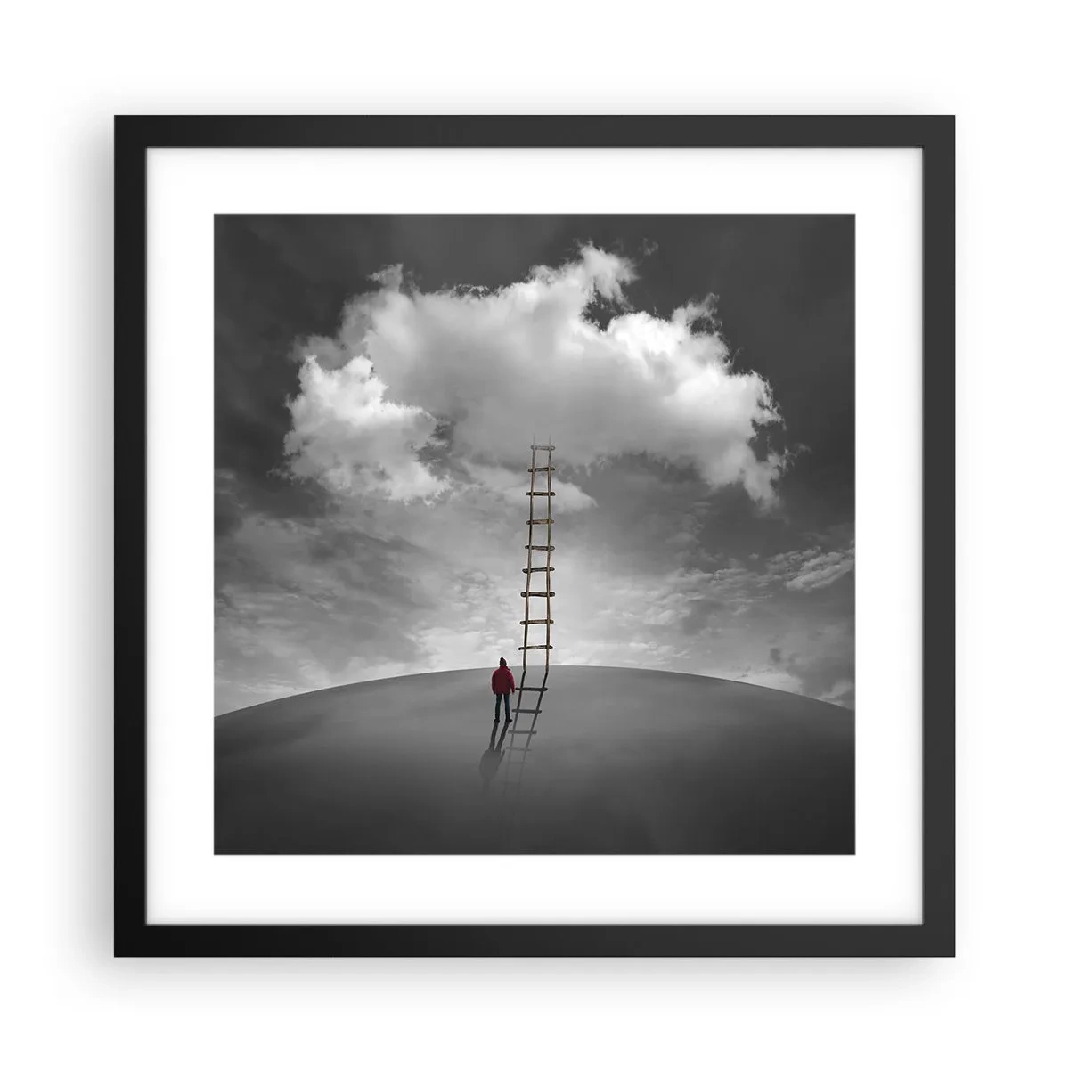 Affisch i svart ram - Allt är möjligt - 40x40 cm