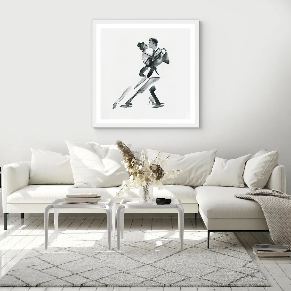 Affisch i vit ram - I en rytm - 60x60 cm