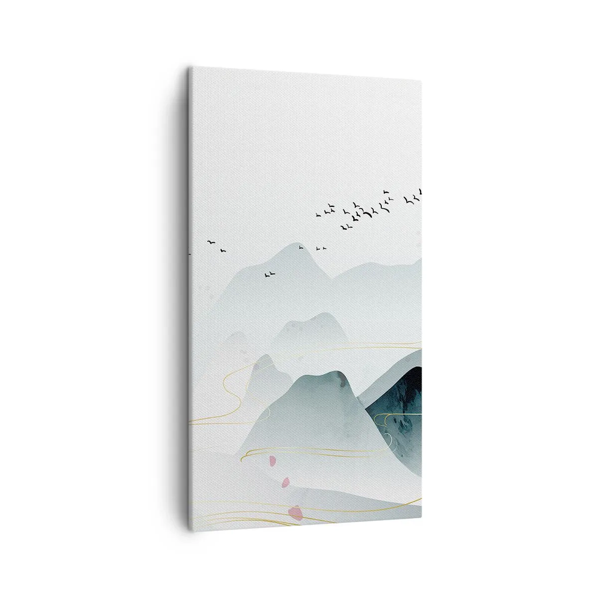 Canvastavla - Bild på duk - Över topparna - 45x80 cm