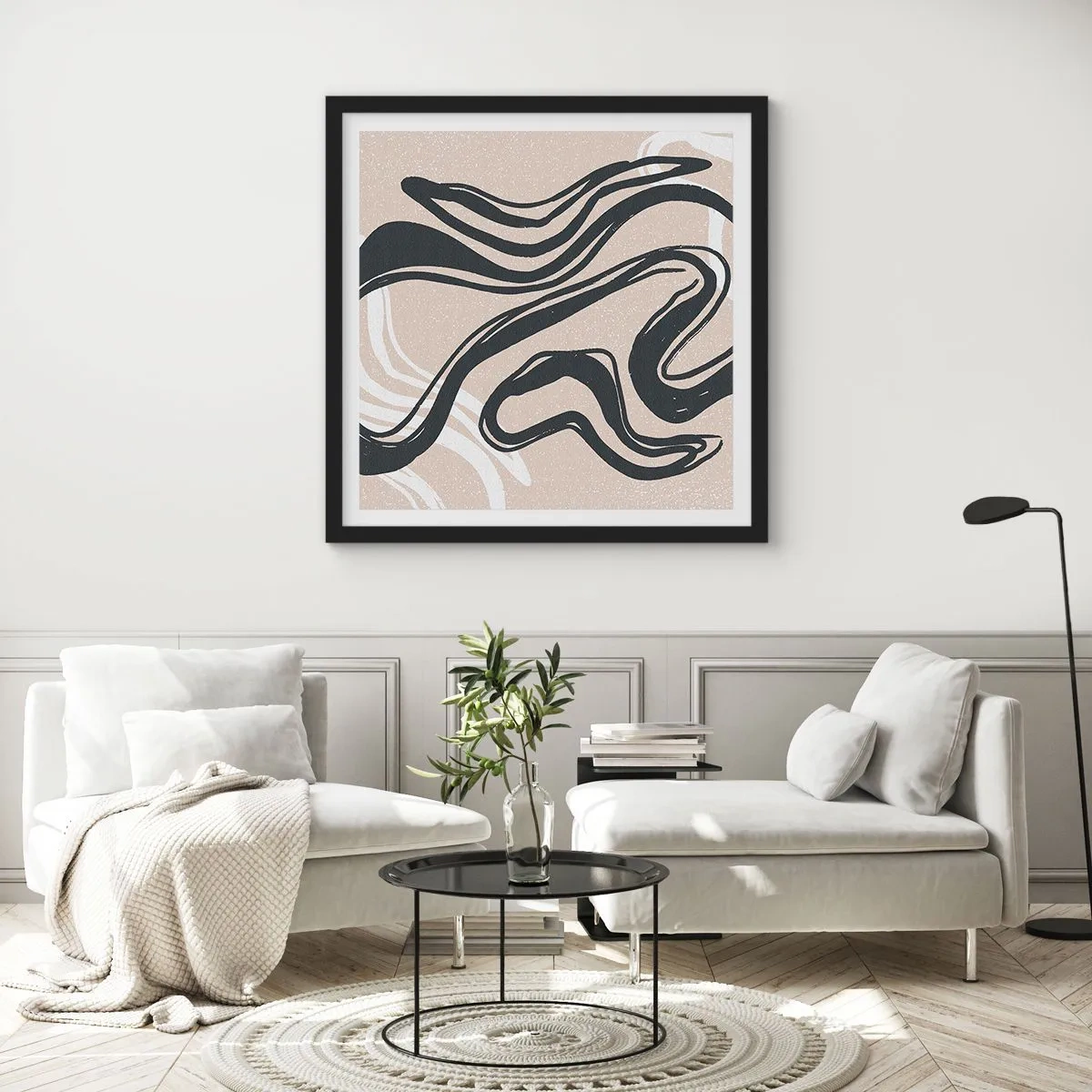 Affisch i svart ram - Mångfaldigt uttryck - 30x30 cm