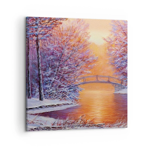 Canvastavla - Bild på duk - Låt oss mötas här - 50x50 cm
