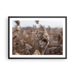 Affisch i svart ram - Dags att flyga bort med vinden - 70x50 cm